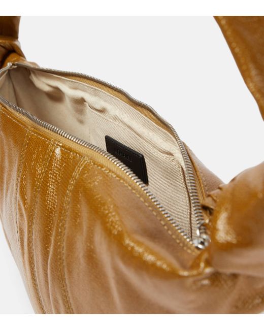 Lemaire Brown Croissant Medium Faux Leather Shoulder Bag