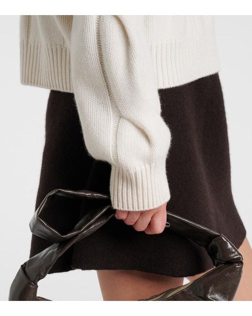 Lisa Yang White Sammie Cable-Knit Cashmere Sweater