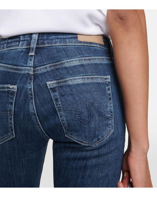 AG Jeans Blue Low-Rise Bootcut Jeans