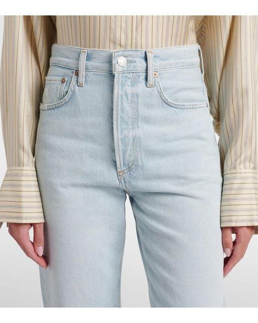 Agolde Blue '90S Crop Straight Jeans