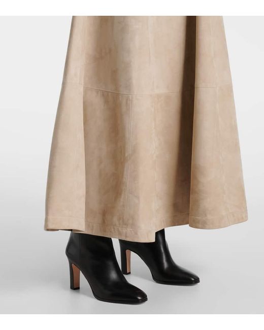 Jupe Midi Varda En Daim Altuzarra en coloris Natural
