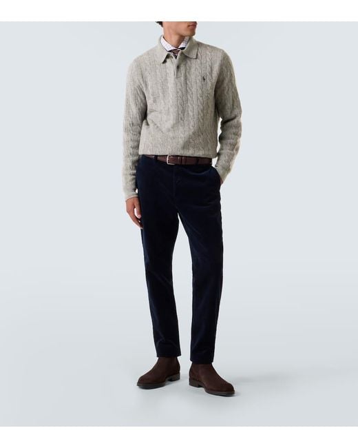 Polo Ralph Lauren Polopullover Aus Wolle Und Kaschmir in Gray für Herren