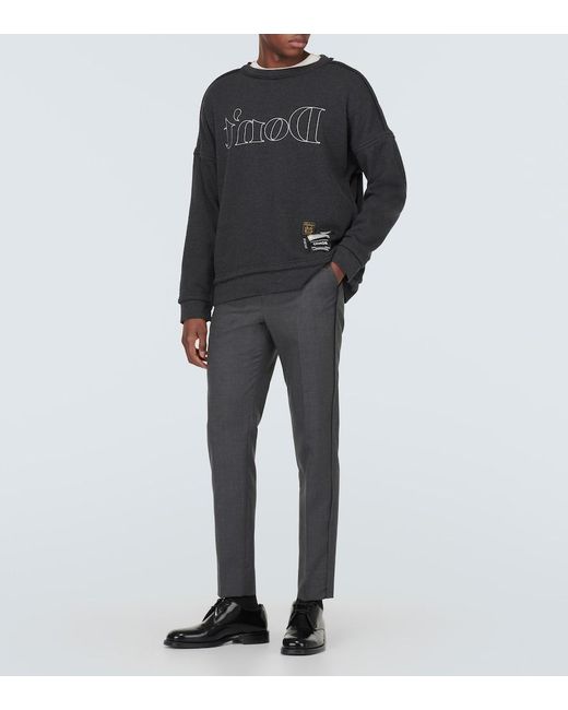 Undercover Gray Wool Slim Pants for men