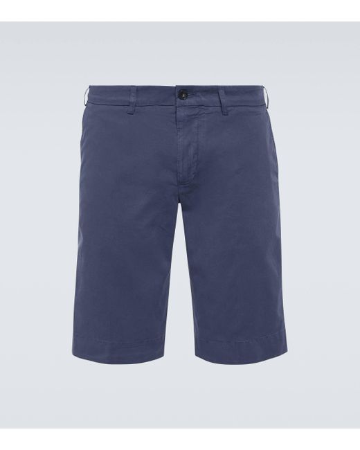 Canali Blue Cotton Shorts for men