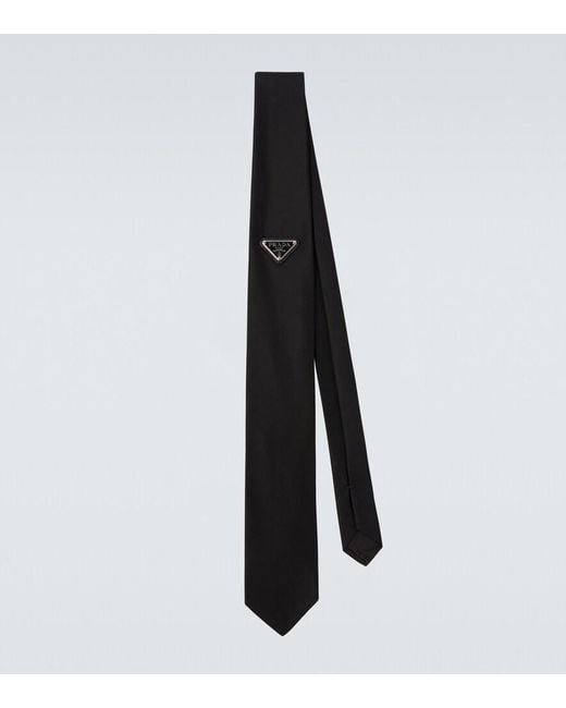 Prada Krawatte Aus Re-Nylon in Black für Herren