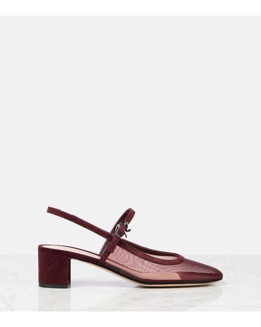 Gianvito Rossi Brown Francoise 45 Slingback Mary Jane Pumps