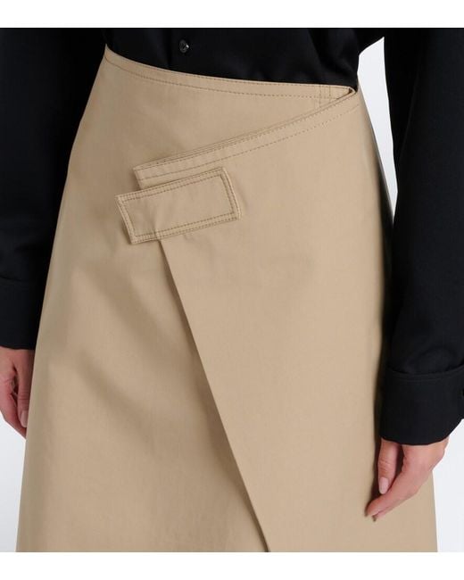Bottega Veneta Natural Cotton Wrap Skirt