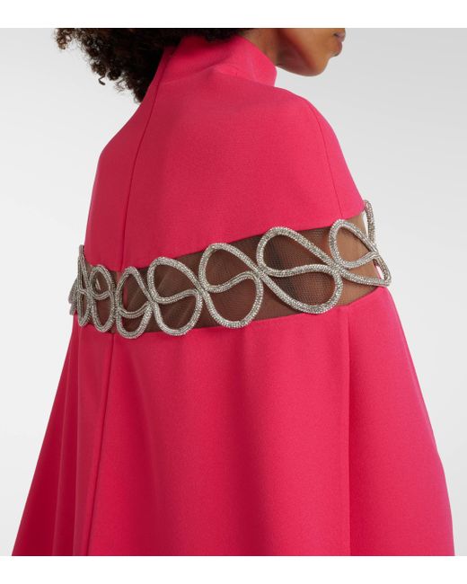 Robe longue en crepe Safiyaa en coloris Red