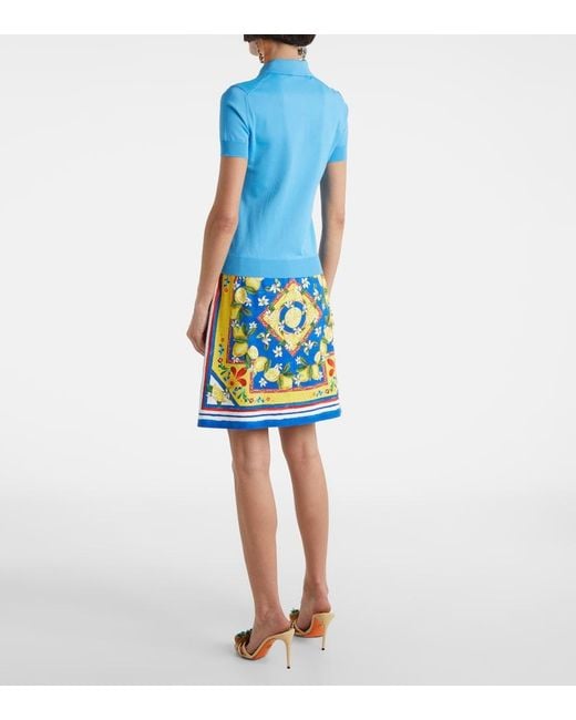 Dolce & Gabbana Blue Polo Shirt