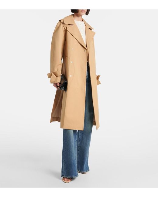Victoria Beckham Natural Cotton Trench Coat