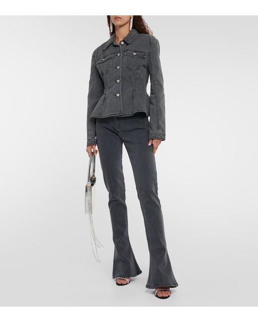 Magda Butrym Blue Flared Slim Jeans