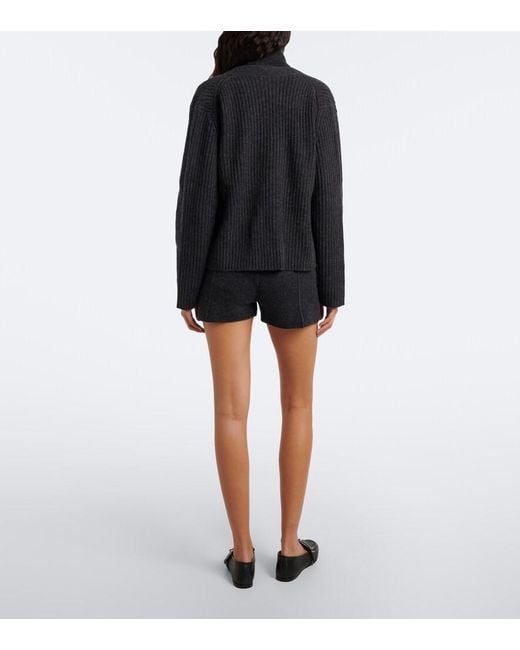 Jardin Des Orangers Blue Wool And Cashmere Shorts