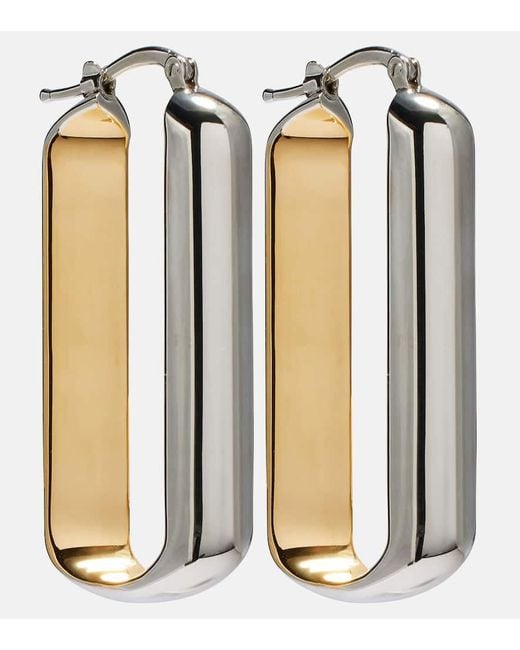 Jil Sander White Hoop Earrings