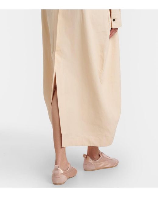Jil Sander Natural Oversized Linen Shirt Dress