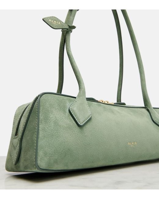 Alaïa Green Le Teckel Medium Suede Shoulder Bag