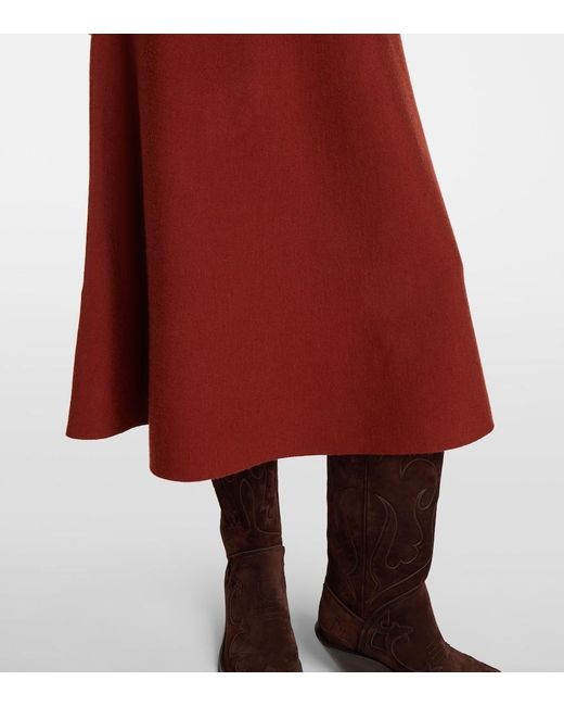 Gabriela Hearst Red Wool, Cashmere, And Silk Maxi Dress