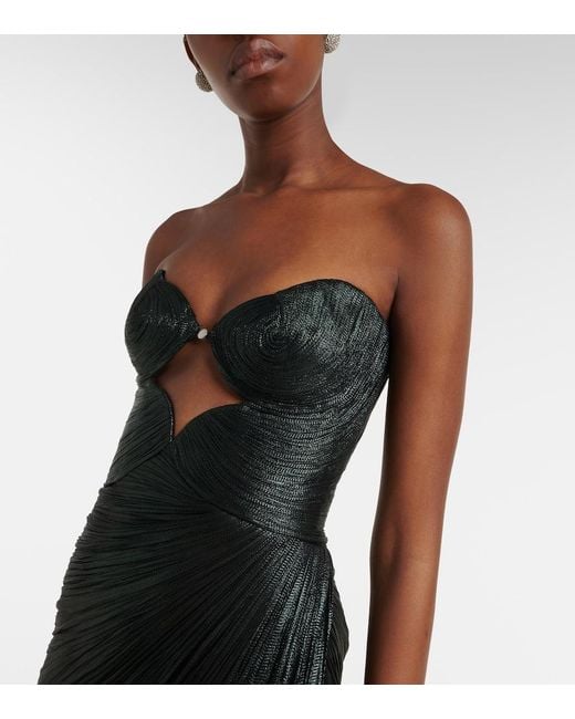 Maria Lucia Hohan Amisha Tulle Bustier Gown in Black | Lyst UK