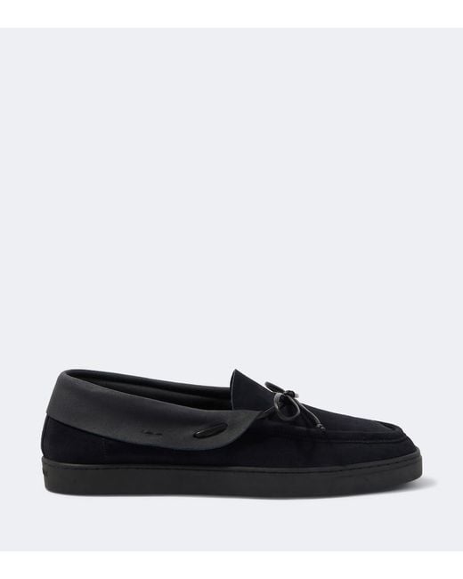 Giorgio Armani Black Suede Loafers for men