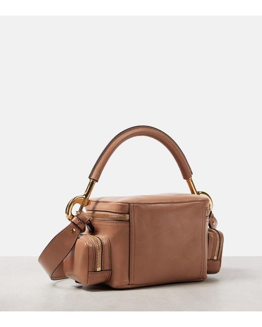 Chloé Brown Camera Small Leather Crossbody Bag