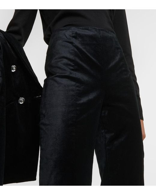 Veronica Beard Blue Honolulu Velvet Slim Pants