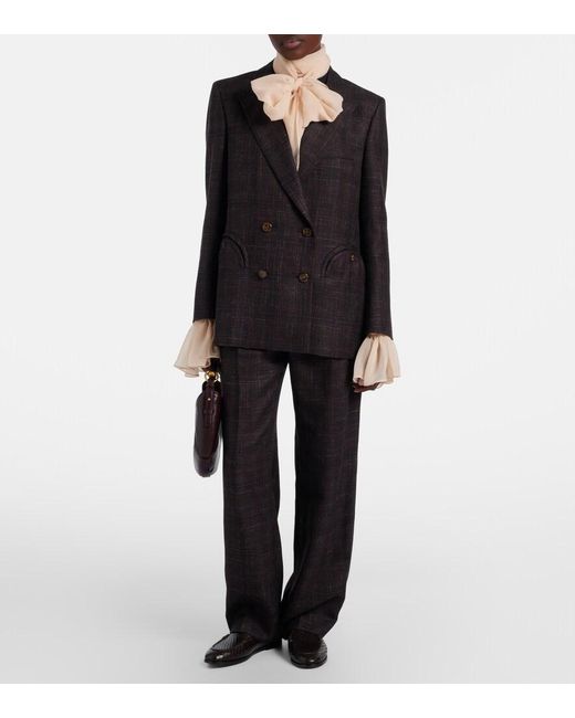 Blazé Milano Black Everynight Wool, Silk, And Linen Blazer