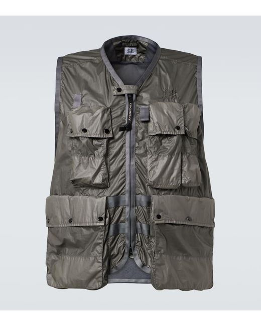 C P Company Gray Cs Ii Logo Technical Vest for men