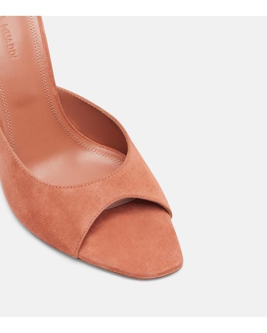 AMINA MUADDI Brown Alexa Suede Mules