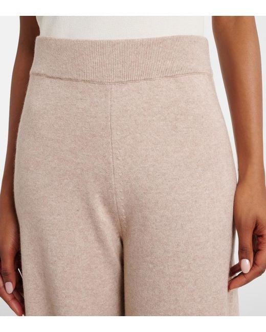 Jardin Des Orangers Natural Cotton And Cashmere Wide-Leg Pants