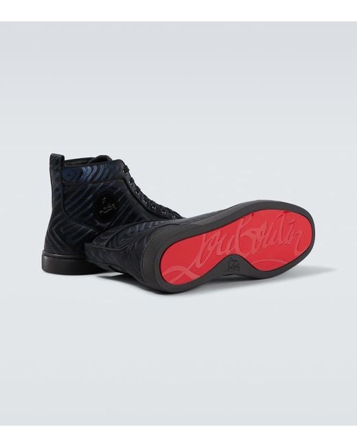 Christian Louboutin Black Louis High-Top Sneakers for men