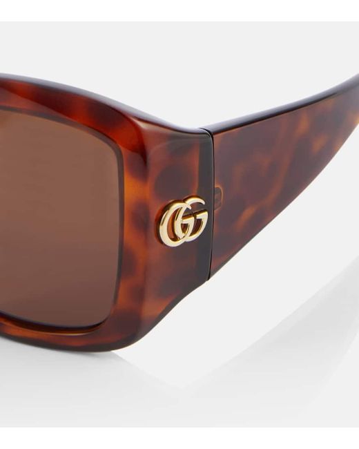 Gucci Brown GG Square Sunglasses