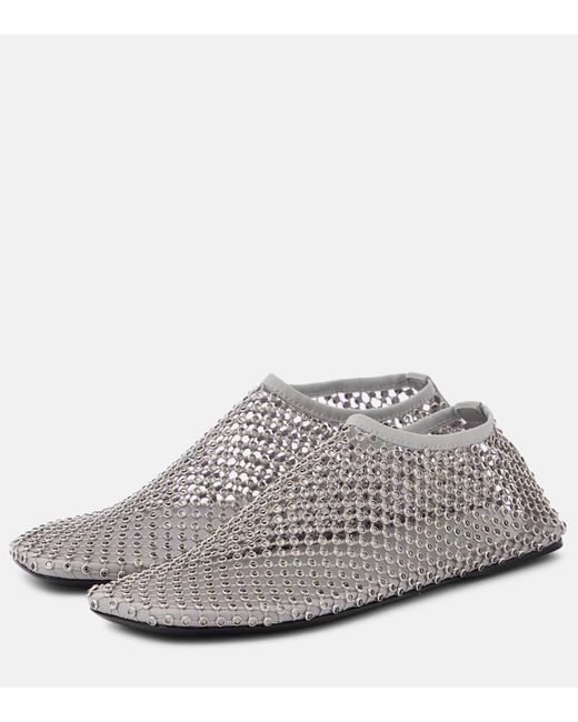 Christopher Esber Gray Slip-Ons Minette Mit Kristallen