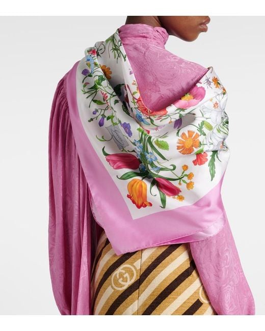 Sciarpa Flora di Gucci in Multicolor