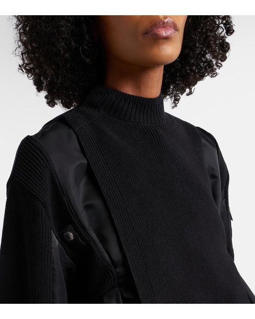 Sacai Black Paneled Blouson Jacket