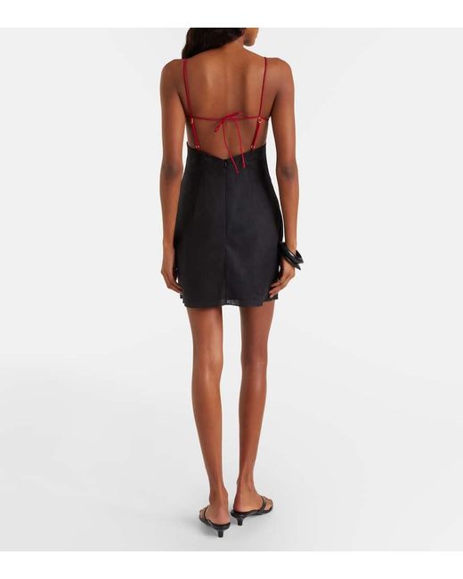 Cala De La Cruz Red Minikleid Soline Aus Leinen