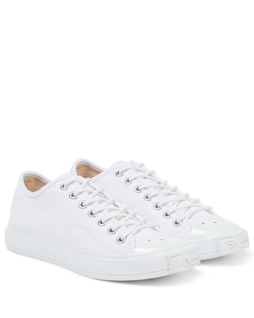 Acne Studios Canvas Sneakers in White | Lyst