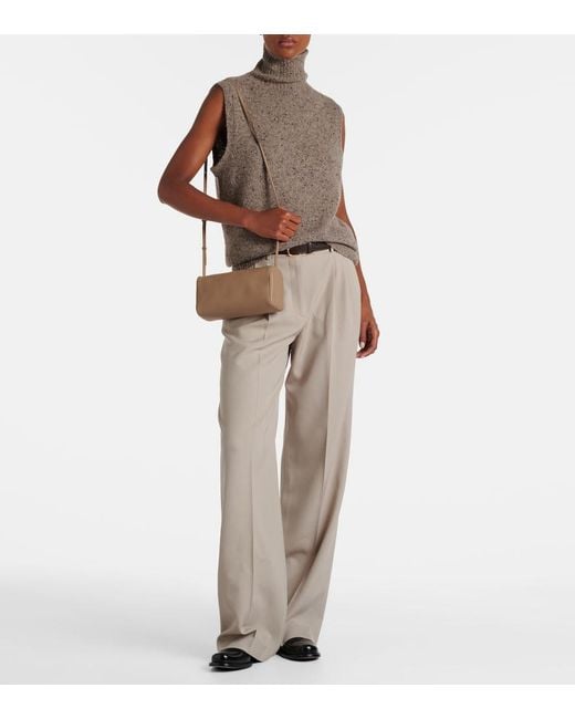 The Row Brown '90S Leather Shoulder Bag
