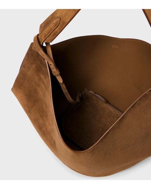 Khaite Brown Lotus Medium Suede Tote Bag