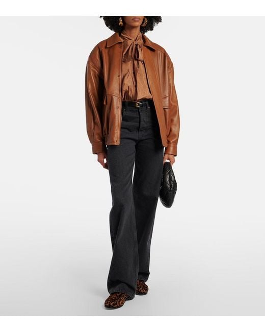 Saint Laurent Brown Le Loafer Calf Hair Penny Loafers