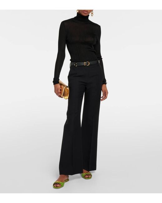 Tom Ford Green Whitney Snake-Effect Leather Slides