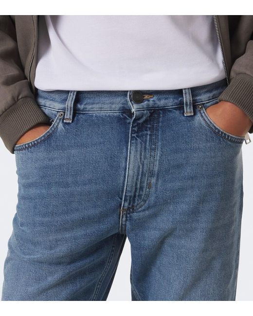 Zegna Blue Mid-Rise Slim Jeans for men