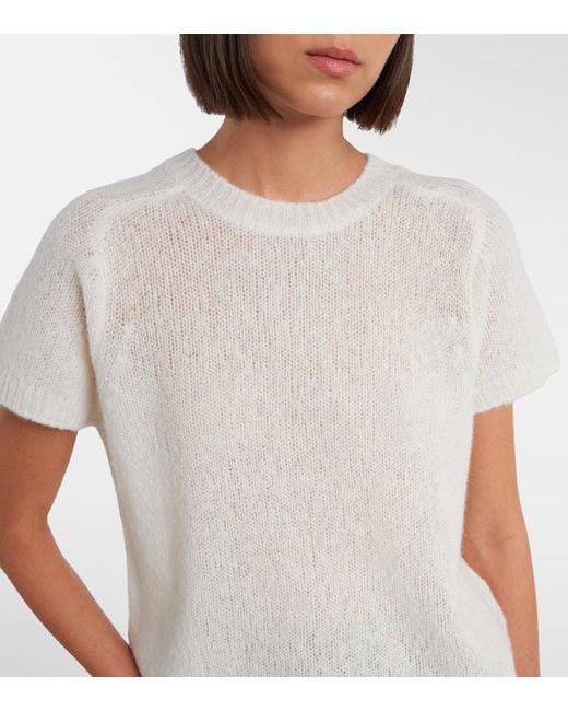 Lisa Yang White Siona Cashmere And Silk Sweater