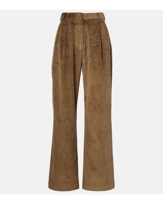 Pantalones Rectos Norstrand De Pana De Algodon Frankie Shop de color Brown