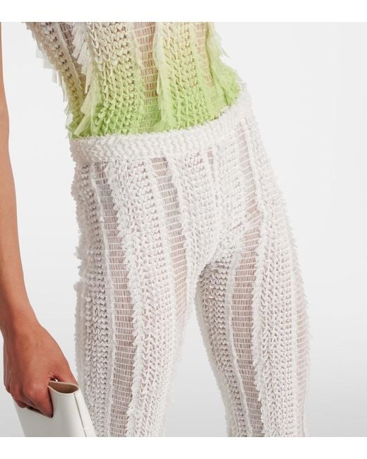 Roberta Einer White Angel Flared Pants