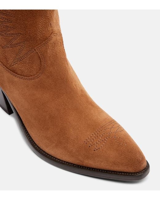 Golden Goose Deluxe Brand Brown Wish Star 70 Suede Cowboy Boots