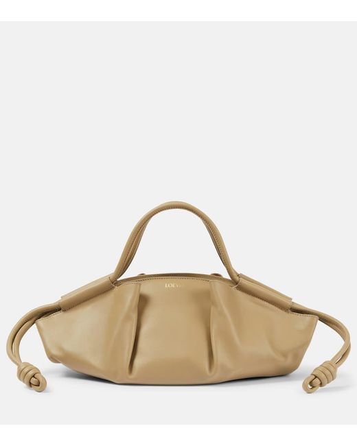 Loewe Natural Paseo Small Leather Shoulder Bag