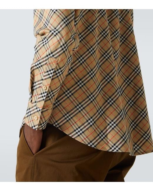 Burberry Natural Check Cotton Poplin Shirt for men