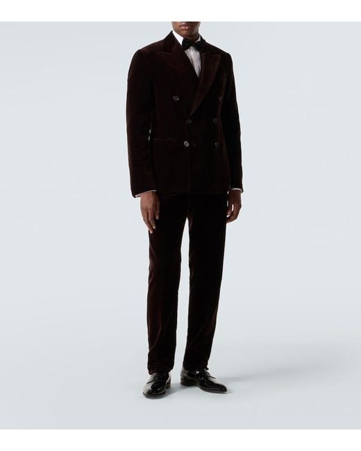 Ralph Lauren Black Gregory Cotton Velvet Suit Pants for men