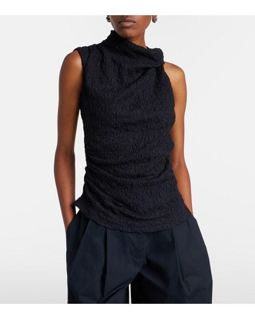 Proenza Schouler Black Label Circe Asymmetric Lace Top