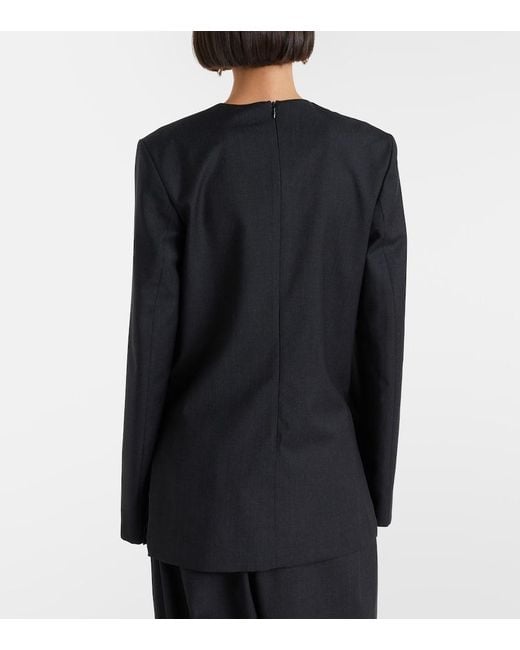 Totême  Black Wool Blouse
