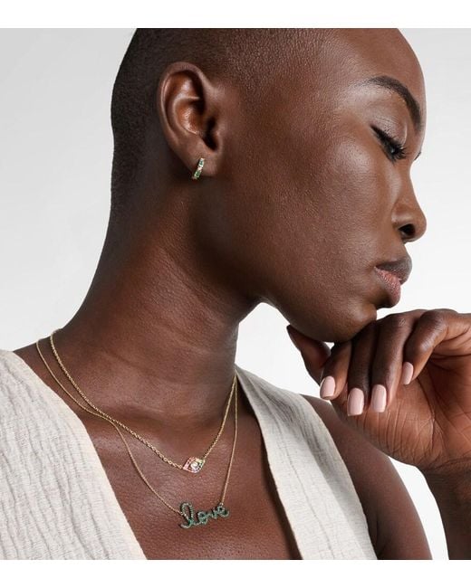 Sydney Evan Metallic Huggie 14Kt Embellished Earrings